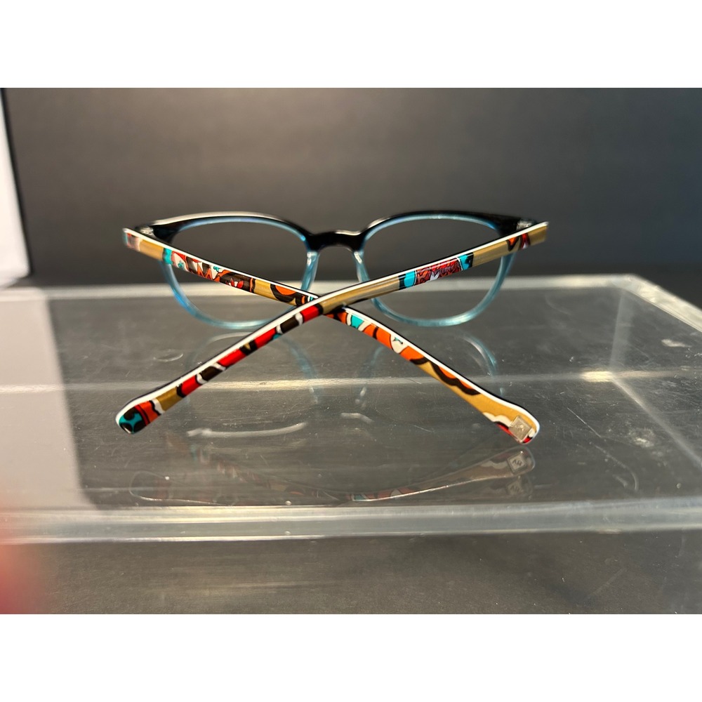 Vera Bradley Cammie Eyeglass Frames Desert Floral DSF Teal Brown 46-16-130 Kids - Picture 4 of 6